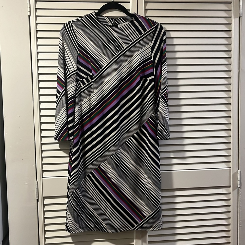 Trina Turk Striped 3/4-Sleeve Mini Dress - XS - NWT
